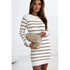 'Halina' Striped Sweater Dress - Celes Fashion